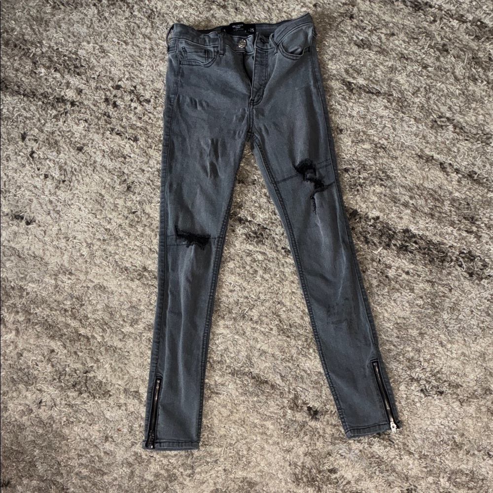 Hollister zipper high waist Jeans